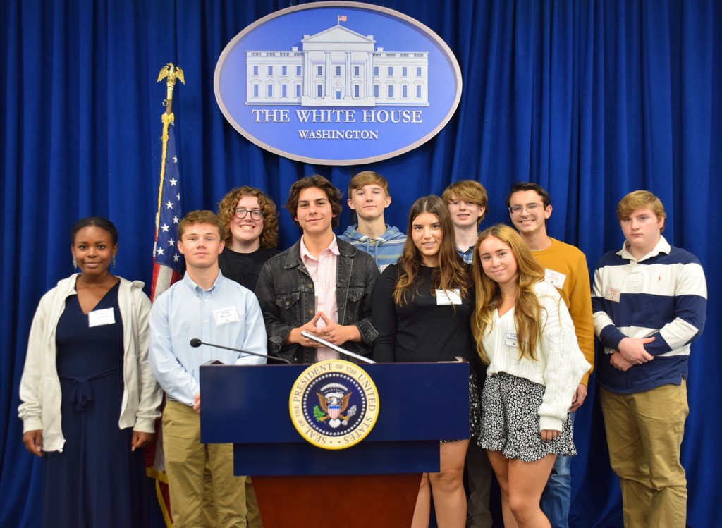 Ten Locust Valley High Schoolers took part in White House crisis situations at Long Island University’s Roosevelt School on Oct. 27 for National Civics Day.