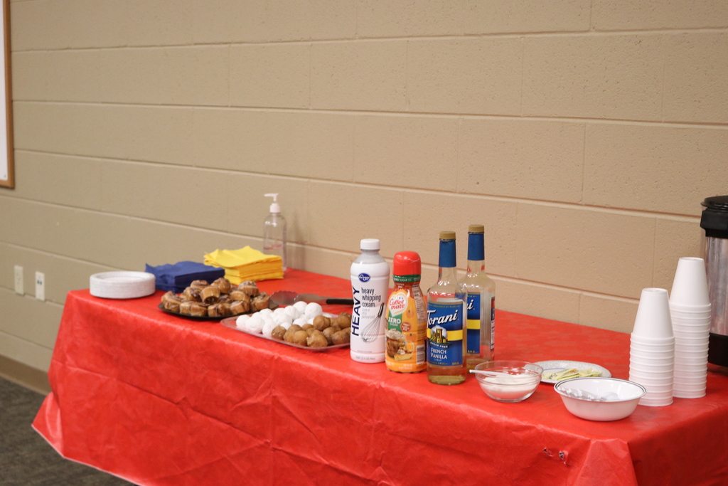 Coffee bar at the fire station.
