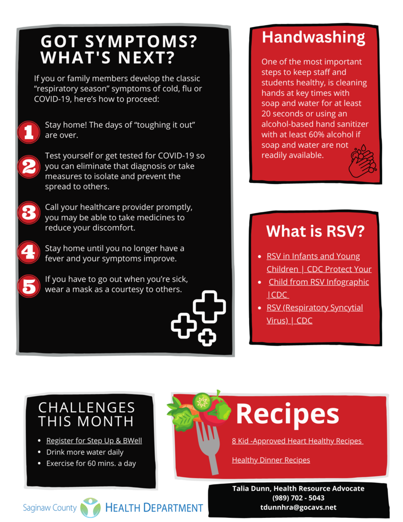 second page of the health & wellness newsletter