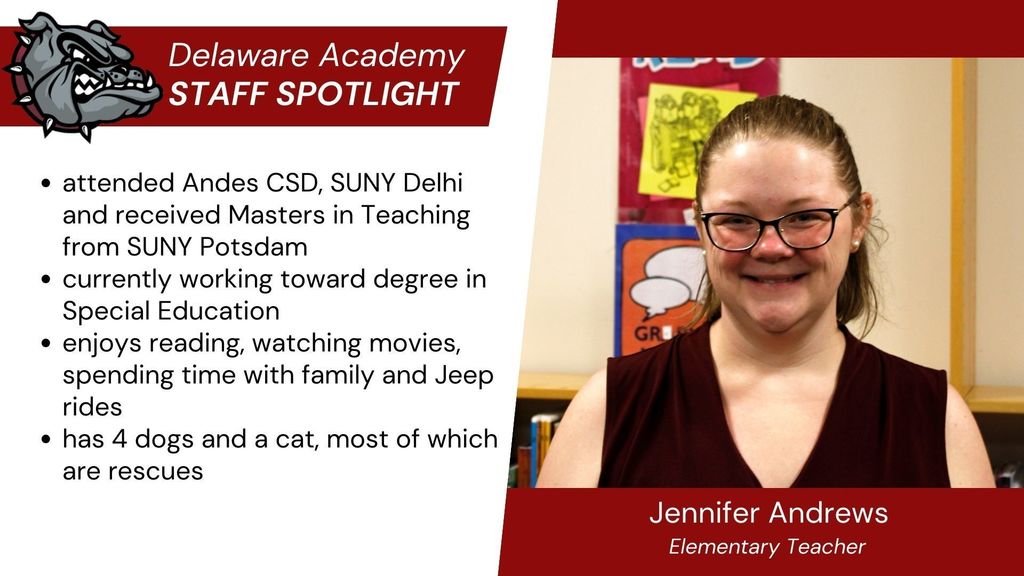 Staff Spotlight - Jennifer Andrews, Elementary Teacher