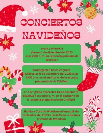 Holiday Concert Flyer in Spanish