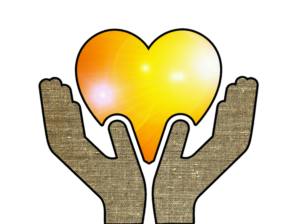 Two hands holding a heart