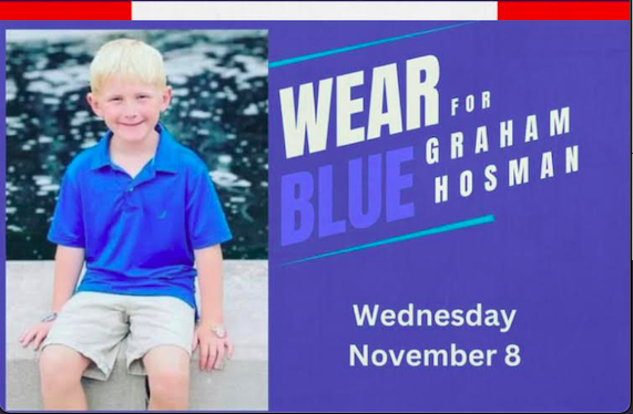 Wear blue for Graham on Wednesday November 8