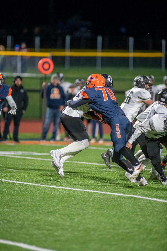 Attica football players are pictured during their 42-0 win over Letchworth/Perry/Warsaw Nov. 3 in the Section V Class C semifinals.