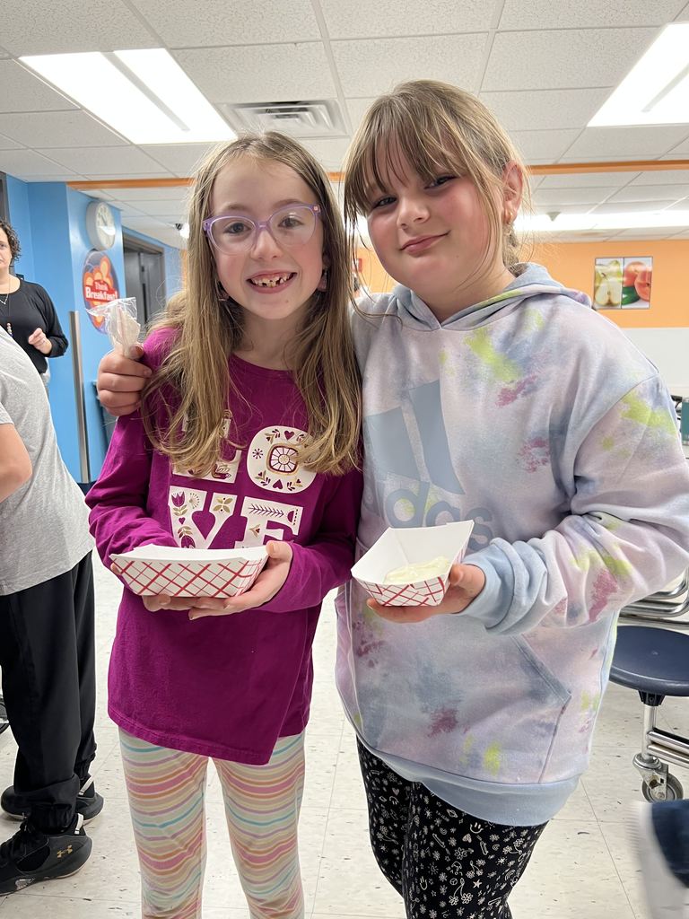Attica Elementary School students are pictured during the yogurt parfait taste testing event Monday, Nov. 6.