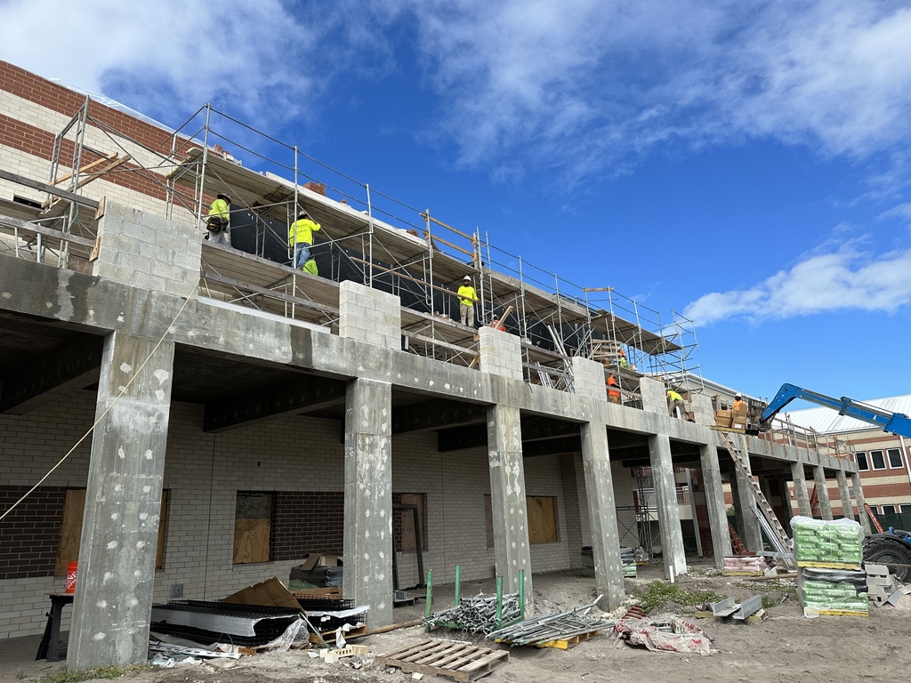 District leaders tour SMS and SFHS construction sites