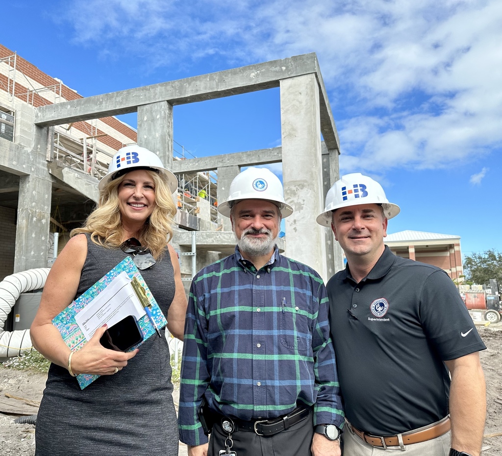 District leaders tour SMS and SFHS construction sites