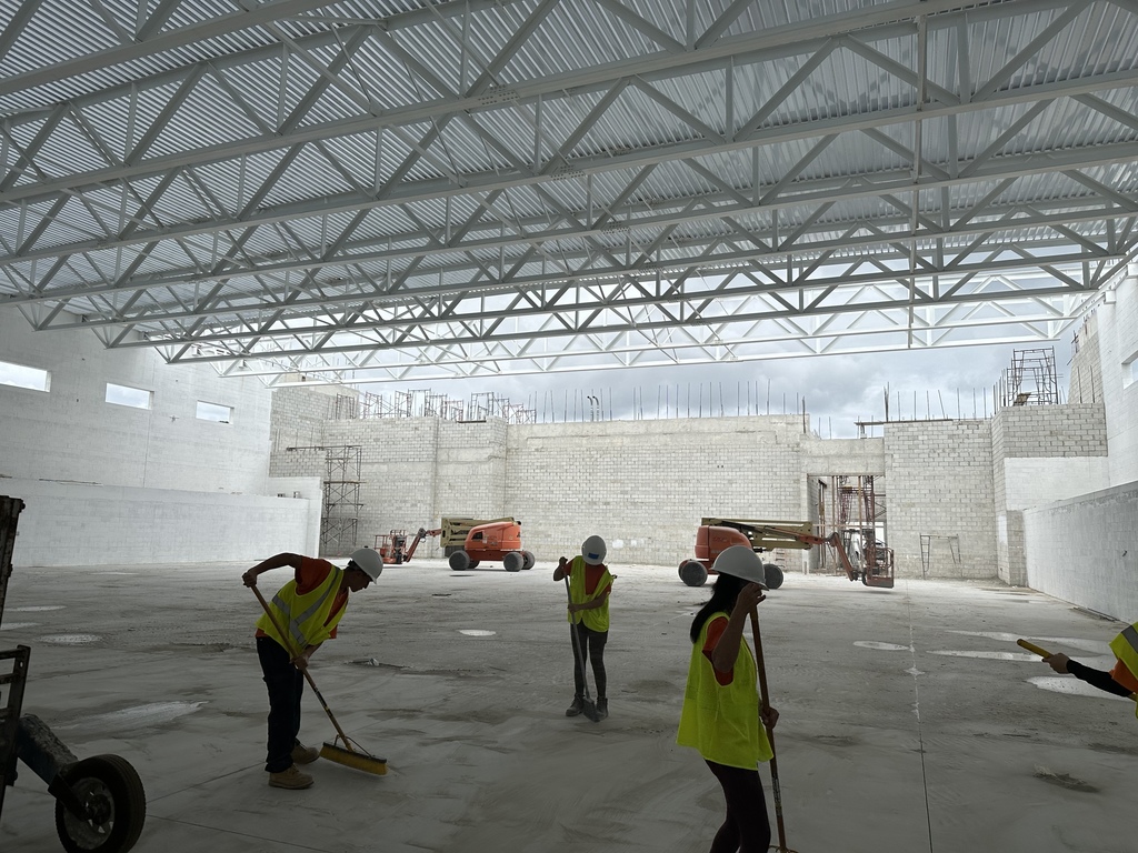 District leaders tour SMS and SFHS construction sites