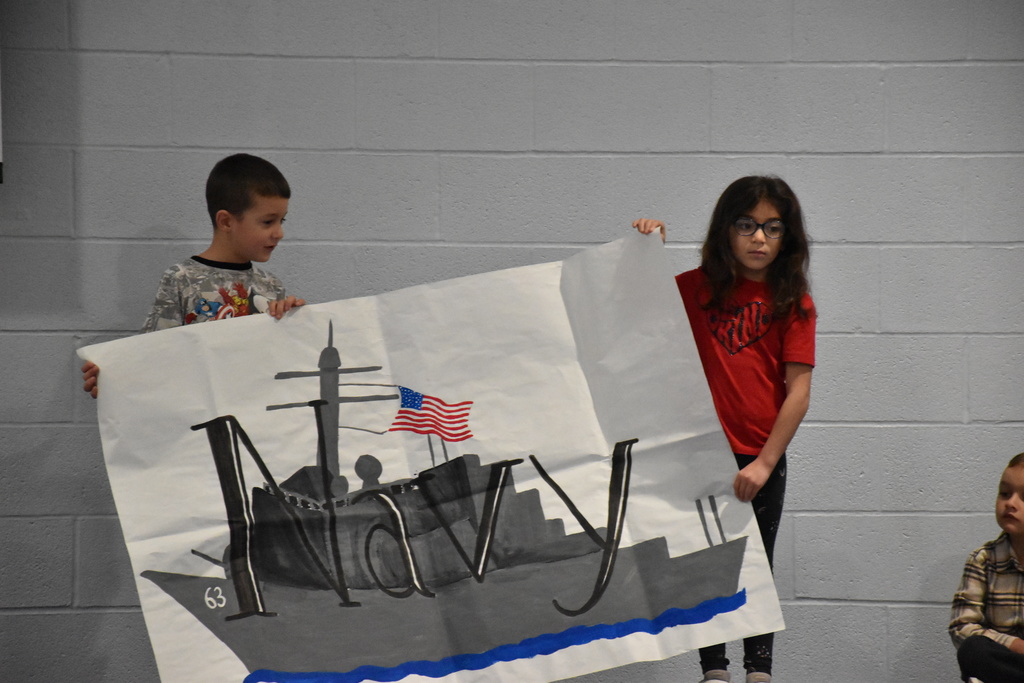 AttAttica Elementary School students are pictured during their Veterans Day Assembly last week. ica Elementary School students are pictured during their Veterans Day Assembly last week.