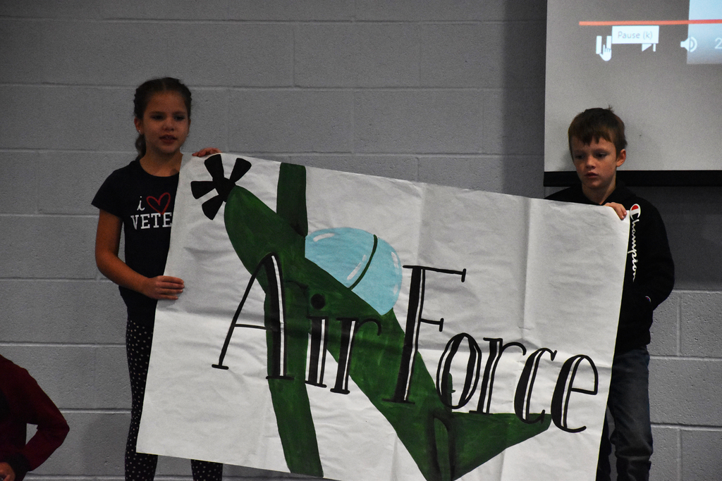 Attica Elementary School students are pictured during their Veterans Day Assembly last week. 