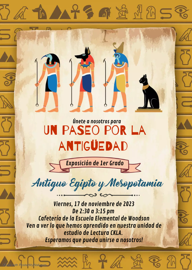 1st grade Exhibition Flyer in Spanish