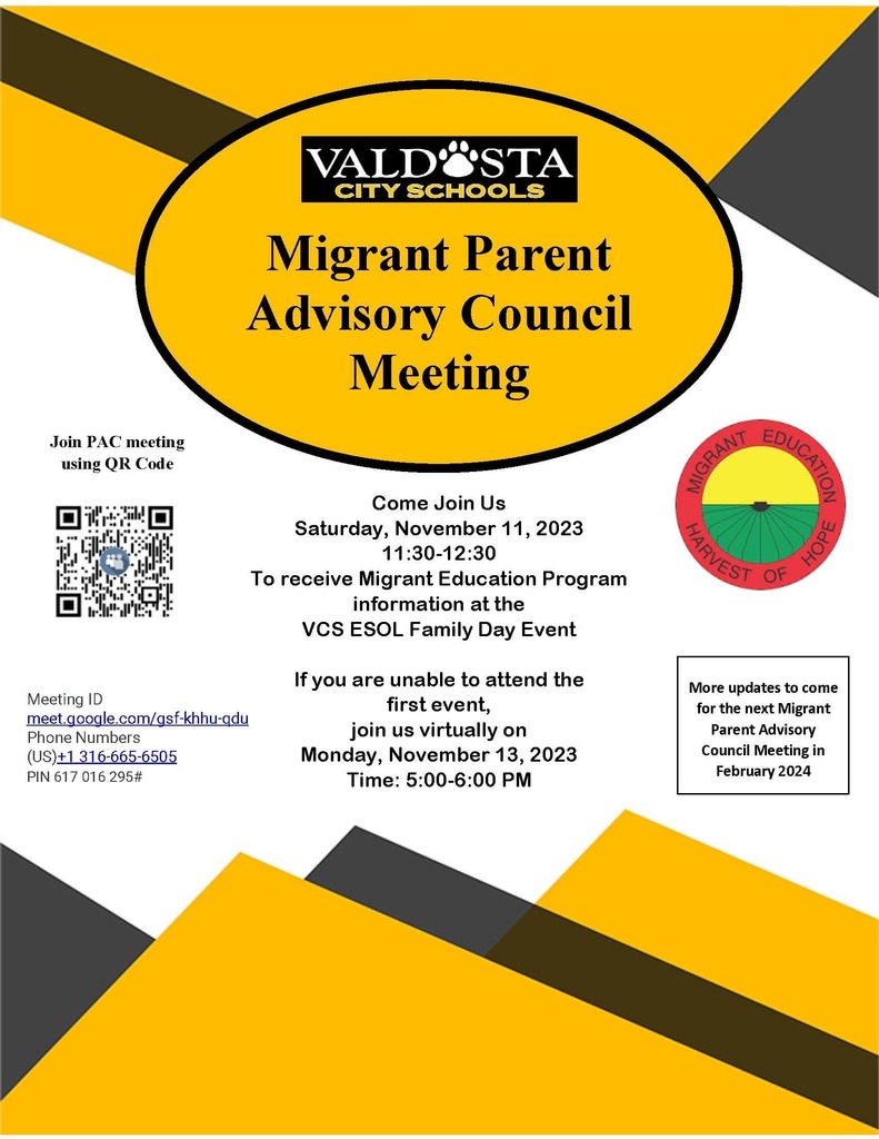 Migrant Parent Advisory Council Meeting