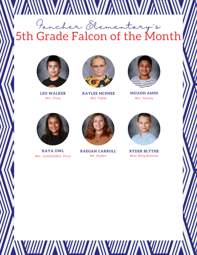 5th grade Falcon of the Month