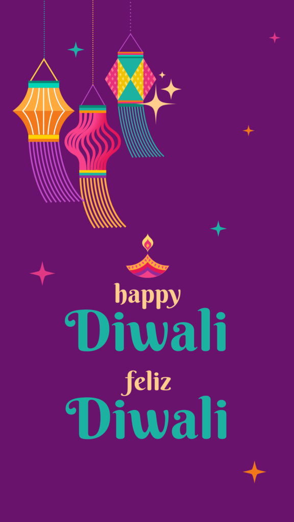 Happy Diwali. Feliz Diwali.