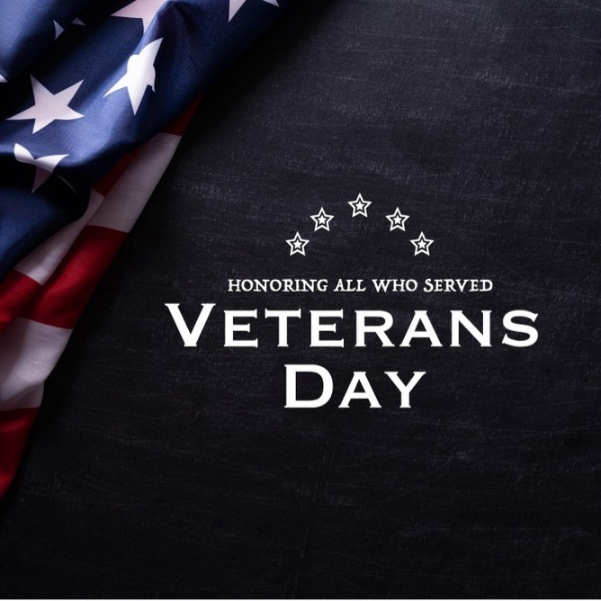 Today, we honor our Veterans who have bravely fought for our country. Thank you for your service.
