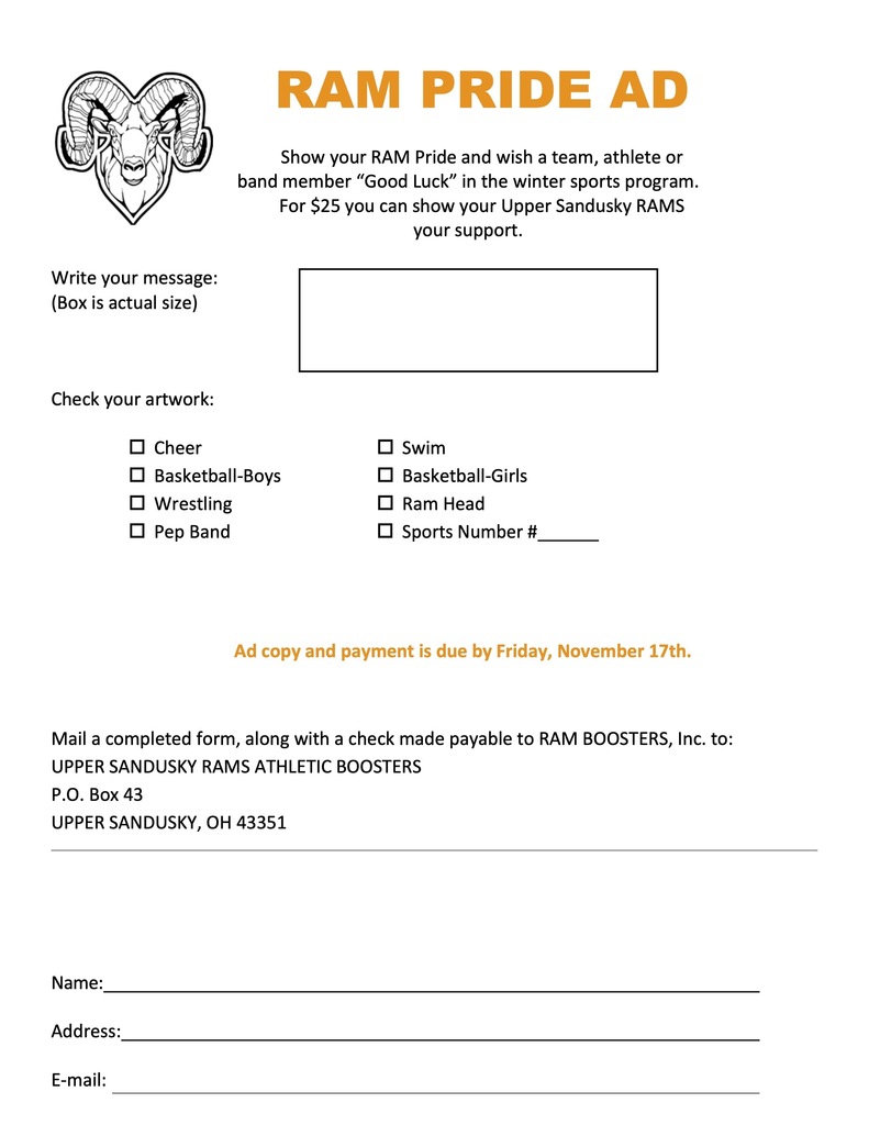 Ram Pride Form