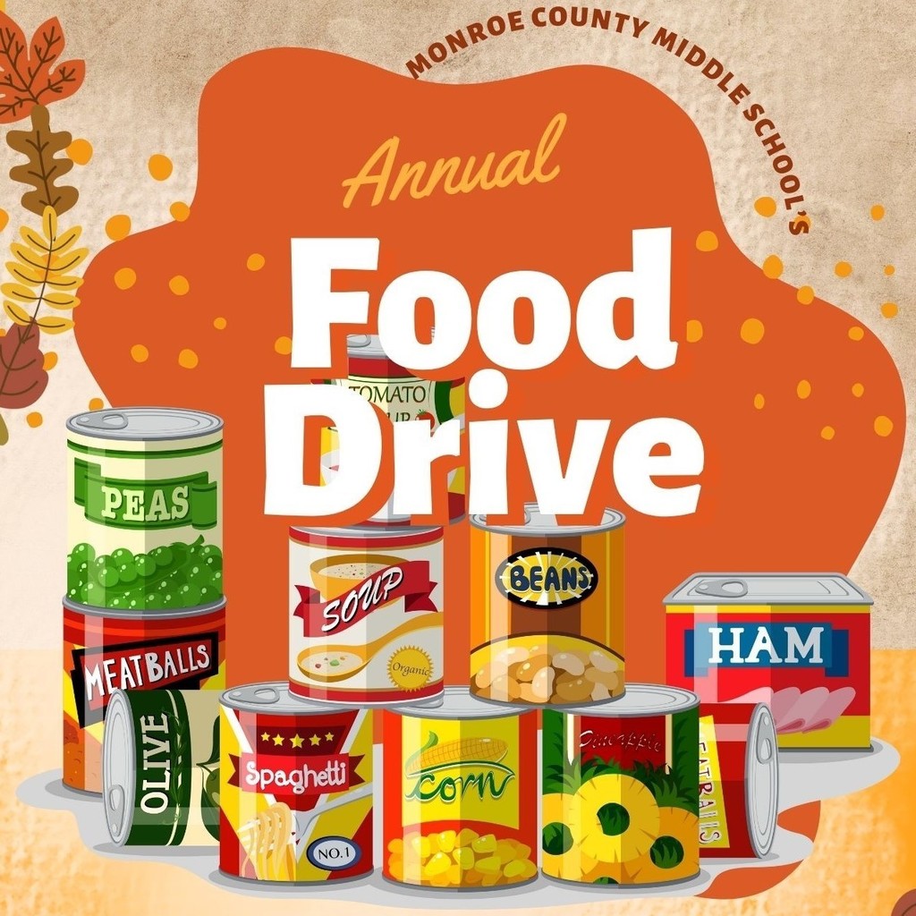 monroe county middle school's annual food drive