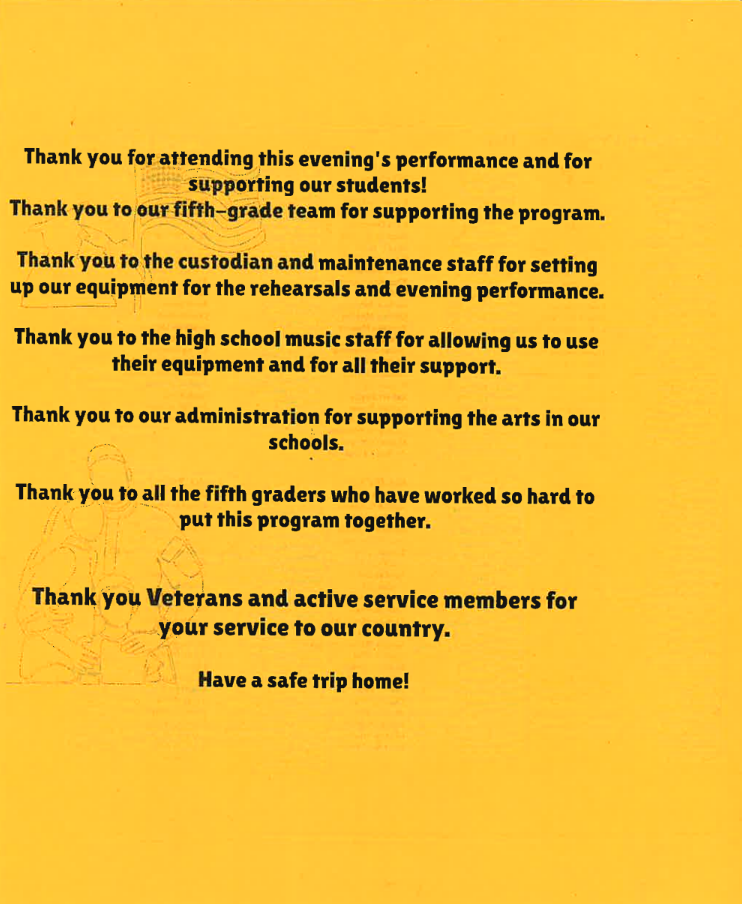 5th grade program