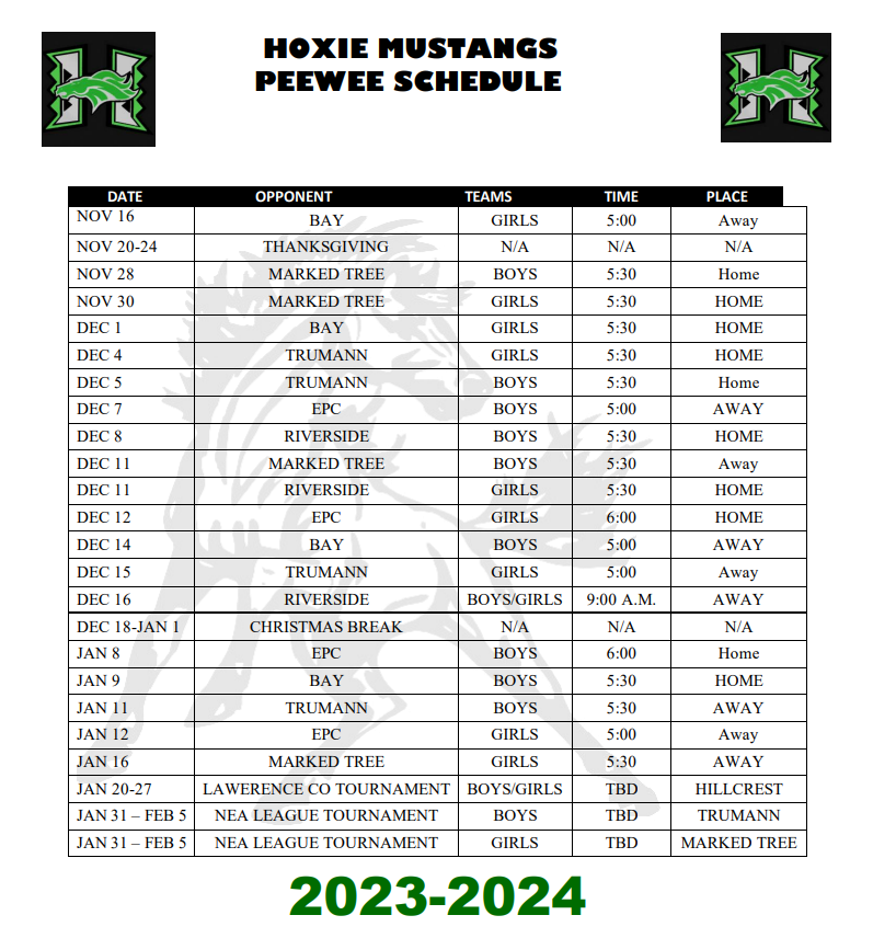 schedule