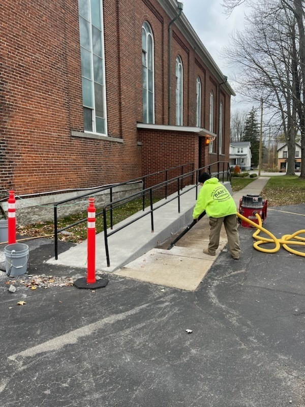 sidewalk/steps repair at St. Mary's Swormville