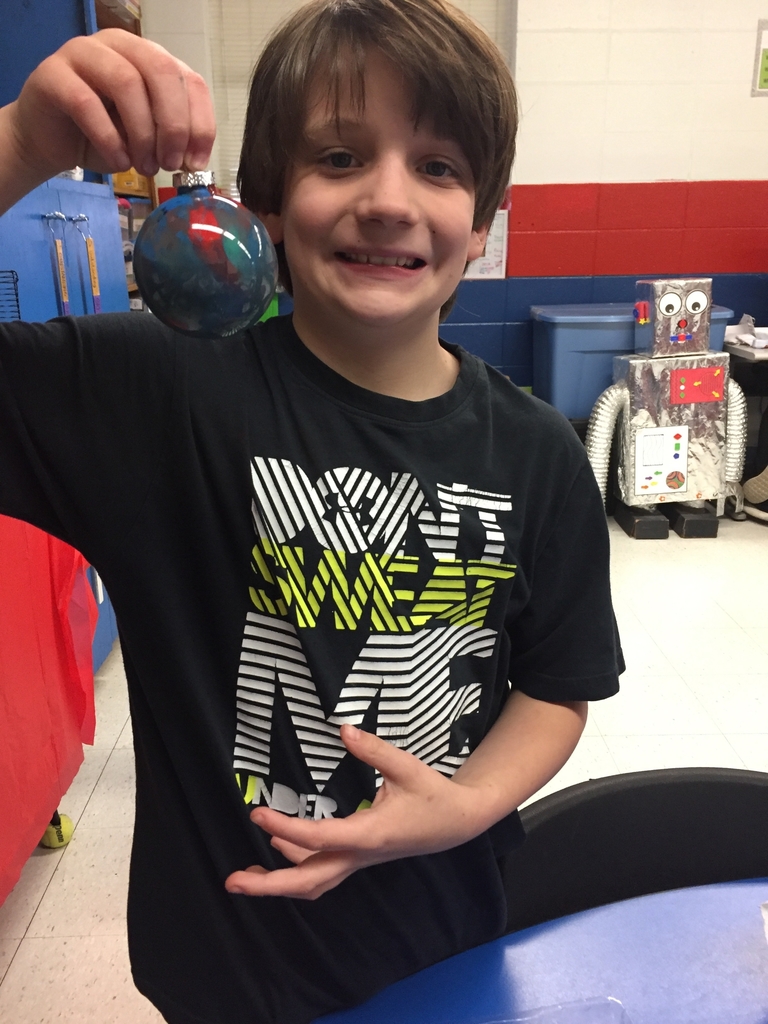 Wes student with ornament