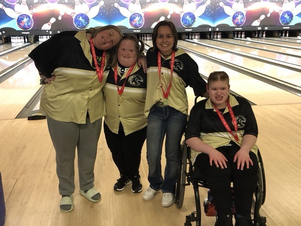 Four athletes