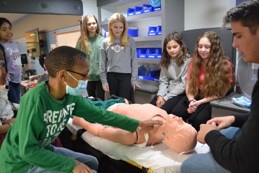 Student visiting a CTEC trade.