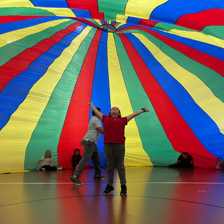 Parachute Day in Elementary PE