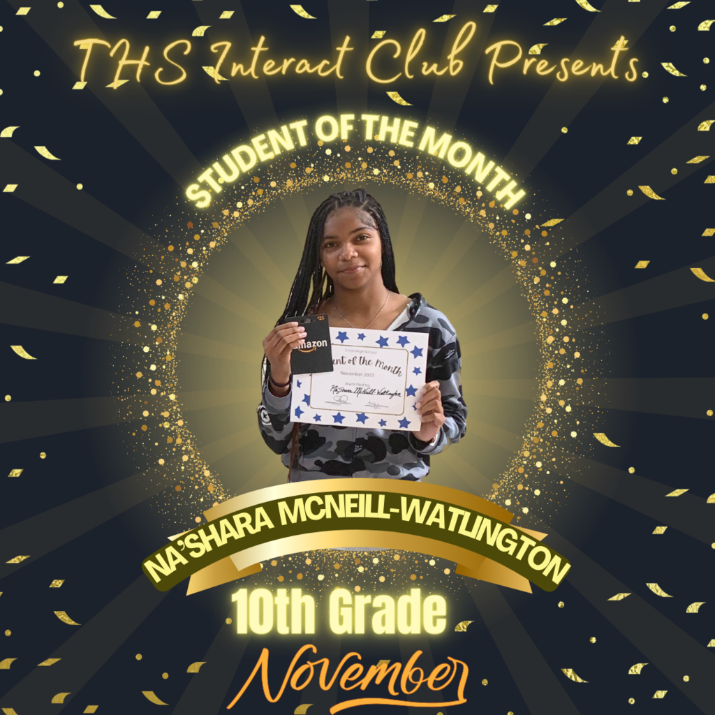 November Interact Students of the Month 2023