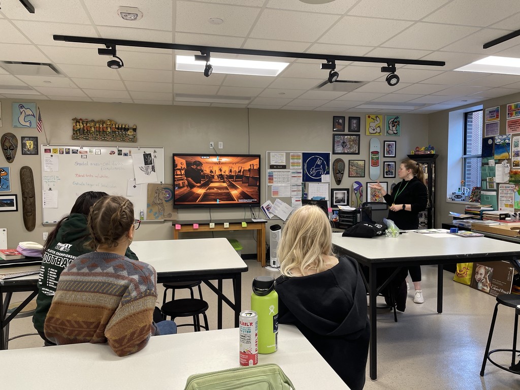 Amy Vos Dillinger and FHS Art students