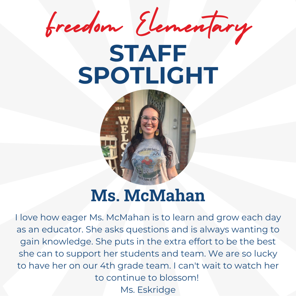 Staff Spotlight for Ms. McMahan