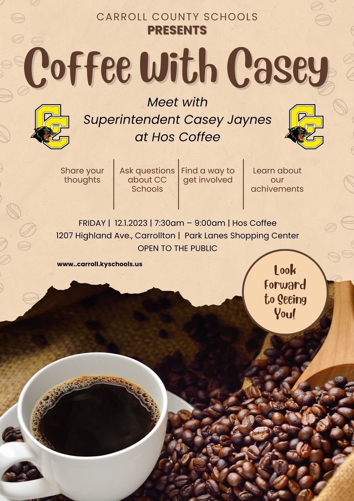 Coffee With Casey flyer