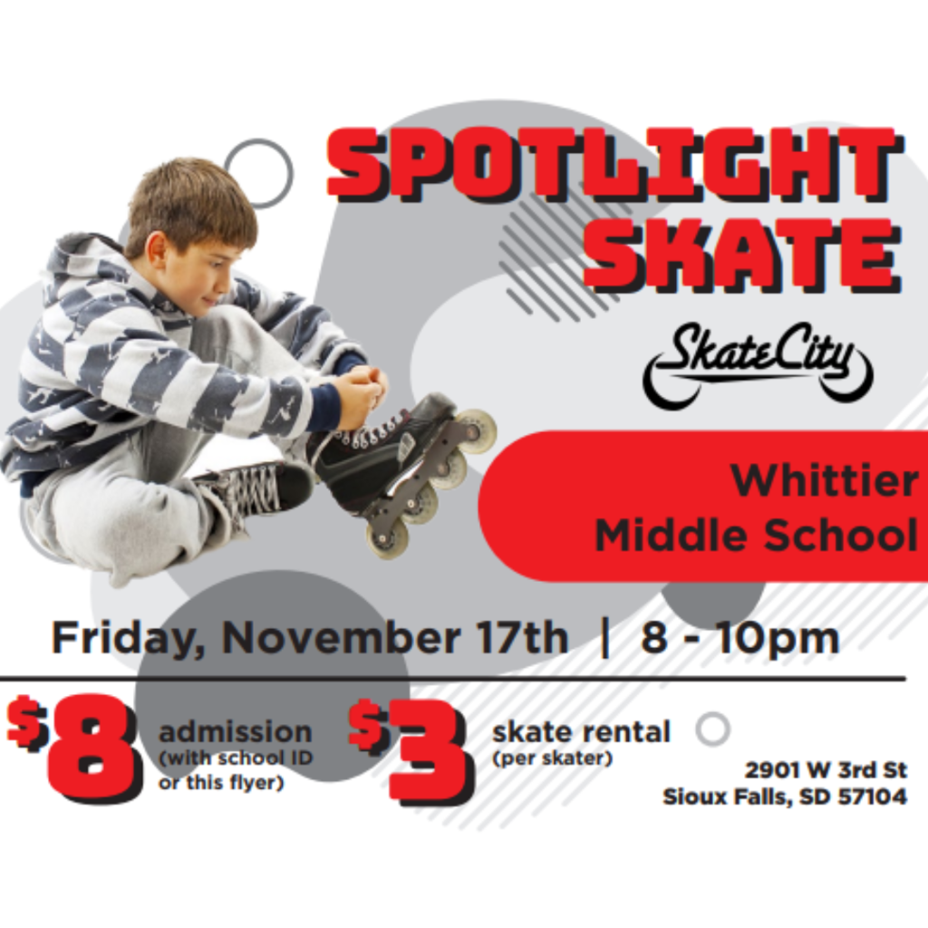 Skate City Night for Whittier Middle School November 17
