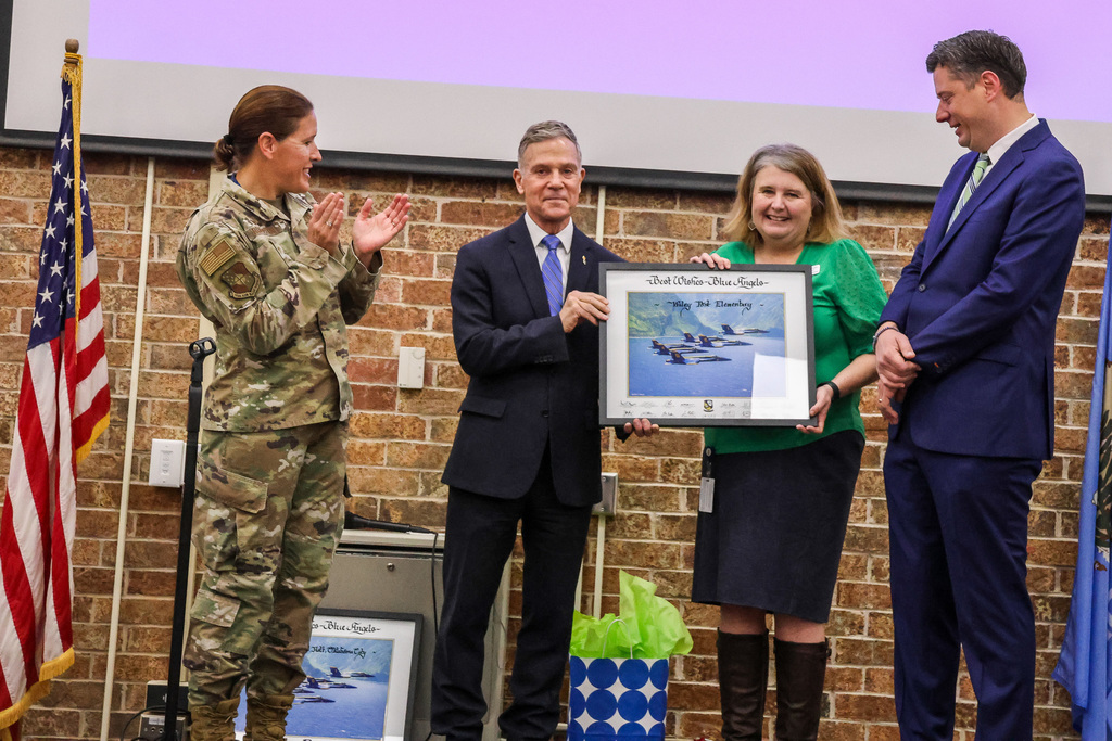 presentation of signed blue angels lithograph