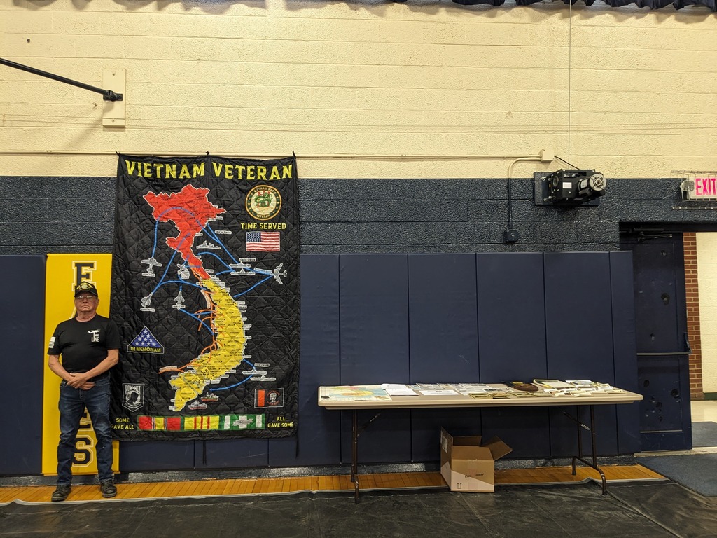 Mr. Burchfield with his whole display