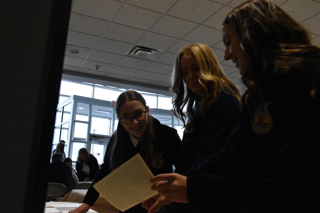 Members of Attica’s Future Farmers of America chapter are pictured at their legislative breakfast Friday morning. 