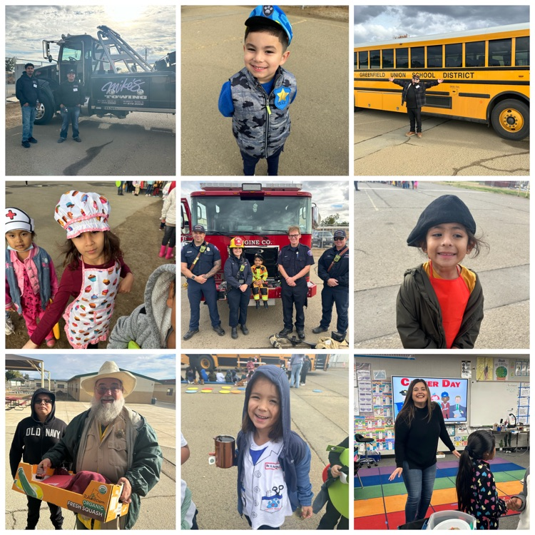 Students dressed as their future self and Career Day presenters. 