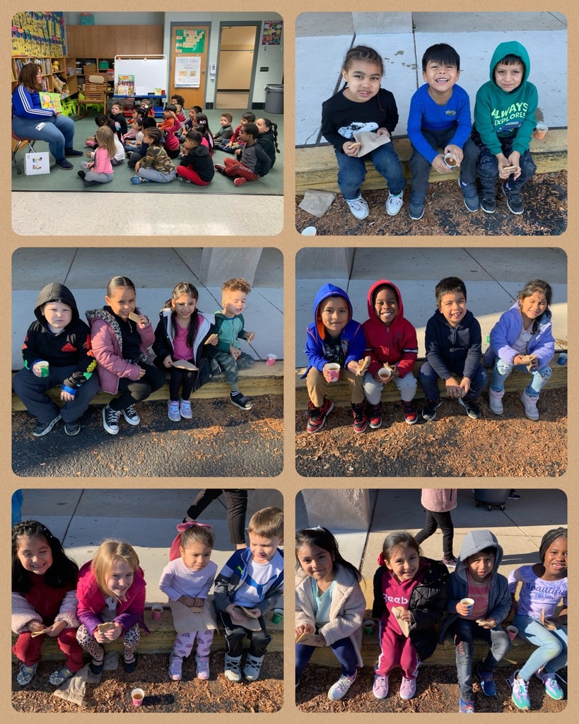 Kindergarten students enjoyed cider, cinnamon, and stories last week during American Education Week.
