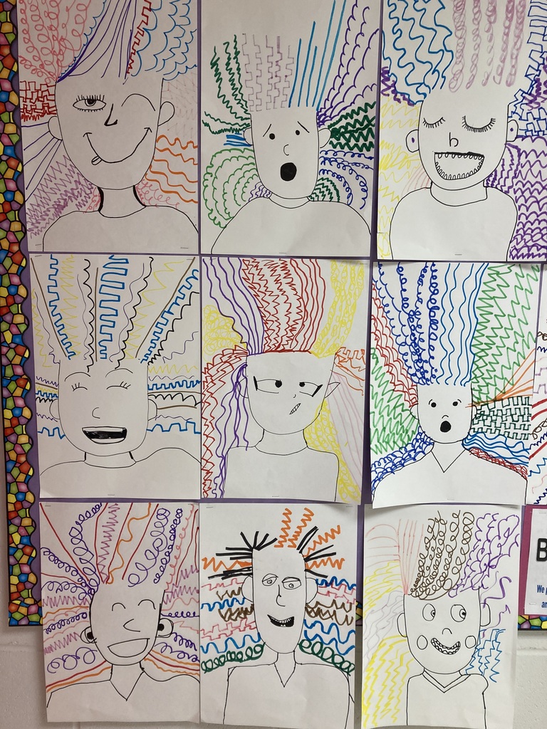 Afton Elementary Bad Hair Day art