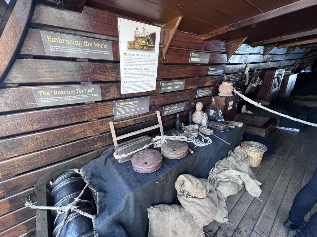 a collection of replica artifacts used during the time of Magellan 