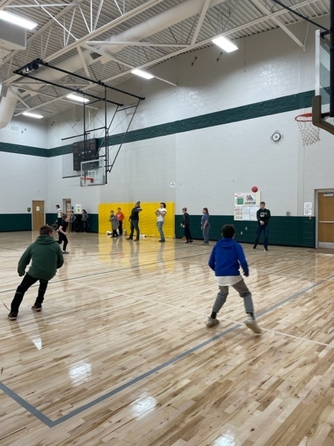 Florence Football Players with 5th/6th graders