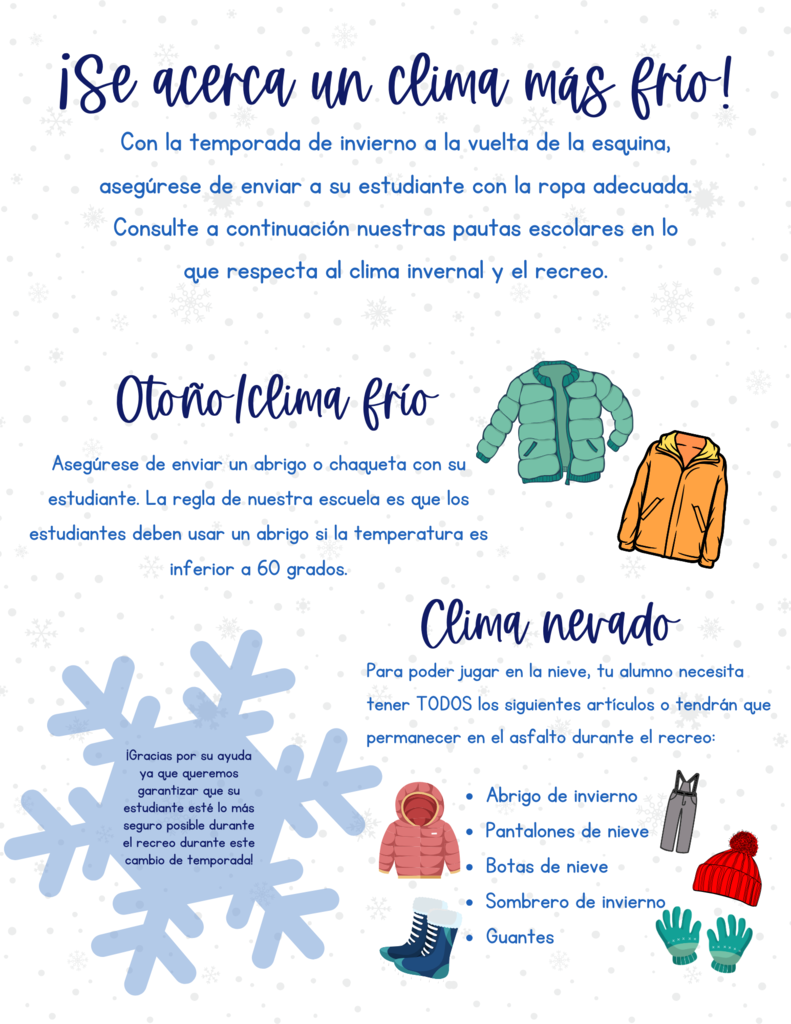 Cold Weather Gear - Spanish