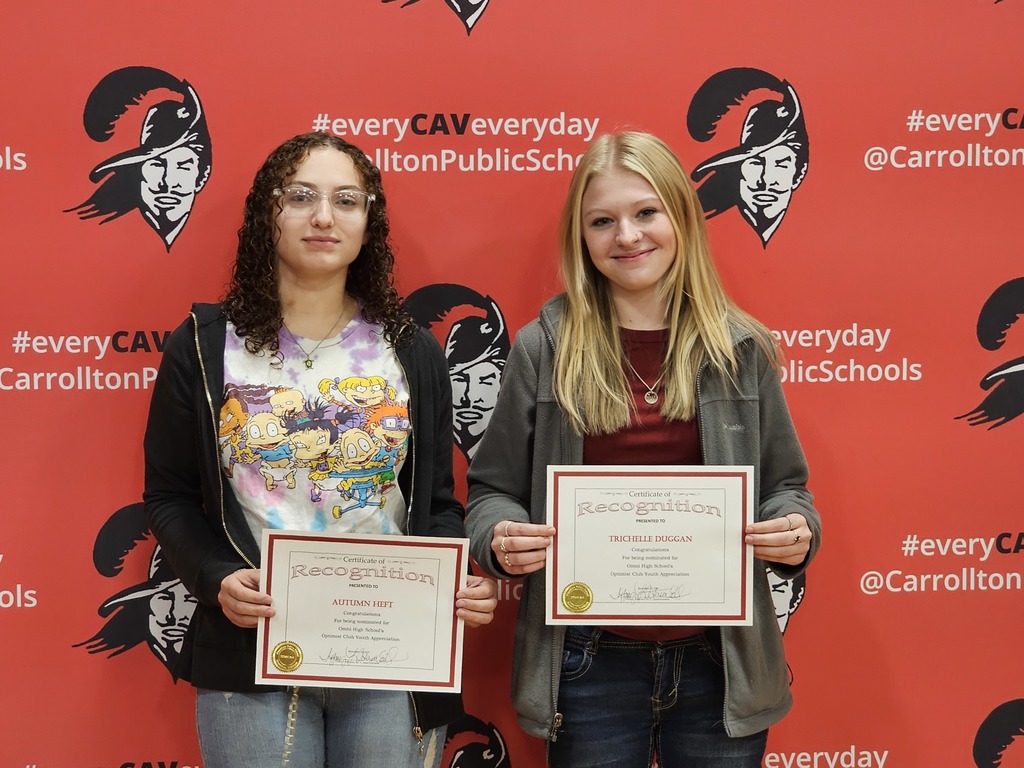 two Omni High School students being recognized at the 11.20.23 board meeting