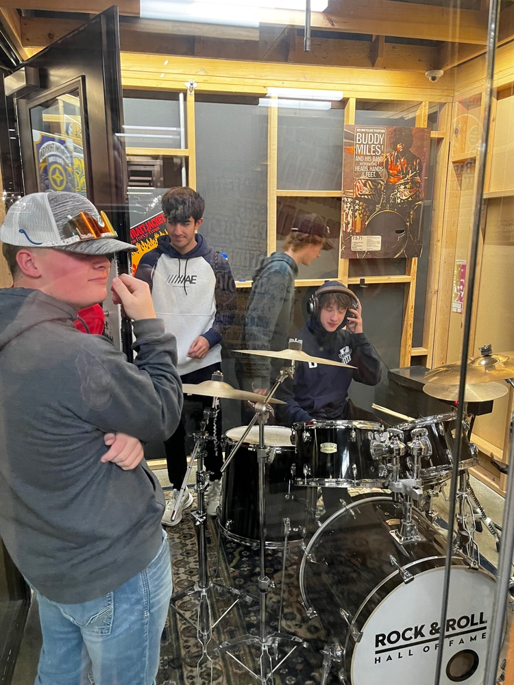 8th graders drumming. 