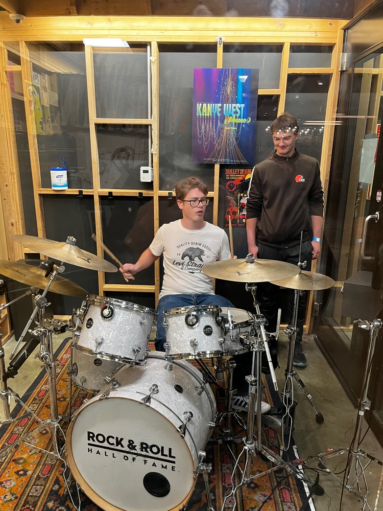 Nate and Brenton Drumming. 