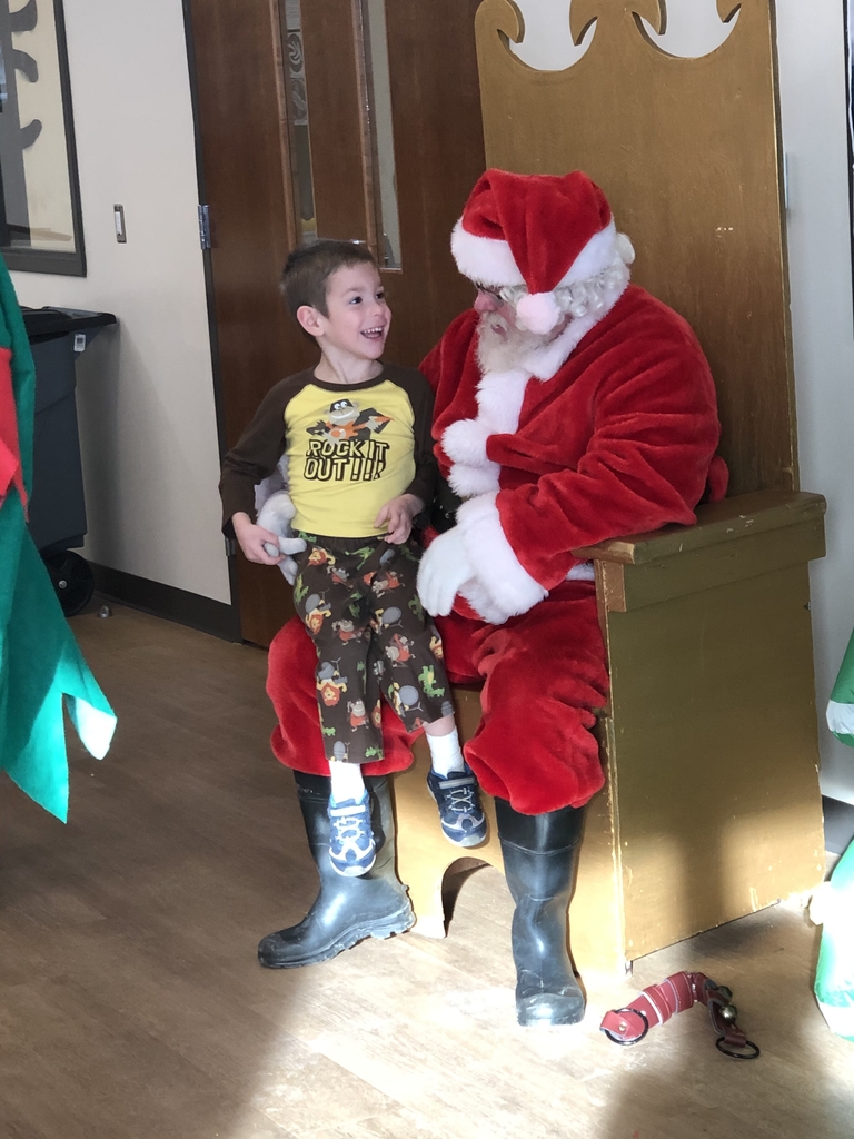 Students got to visit with Santa
