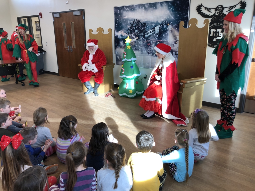 Singing songs before boarding the Polar Express