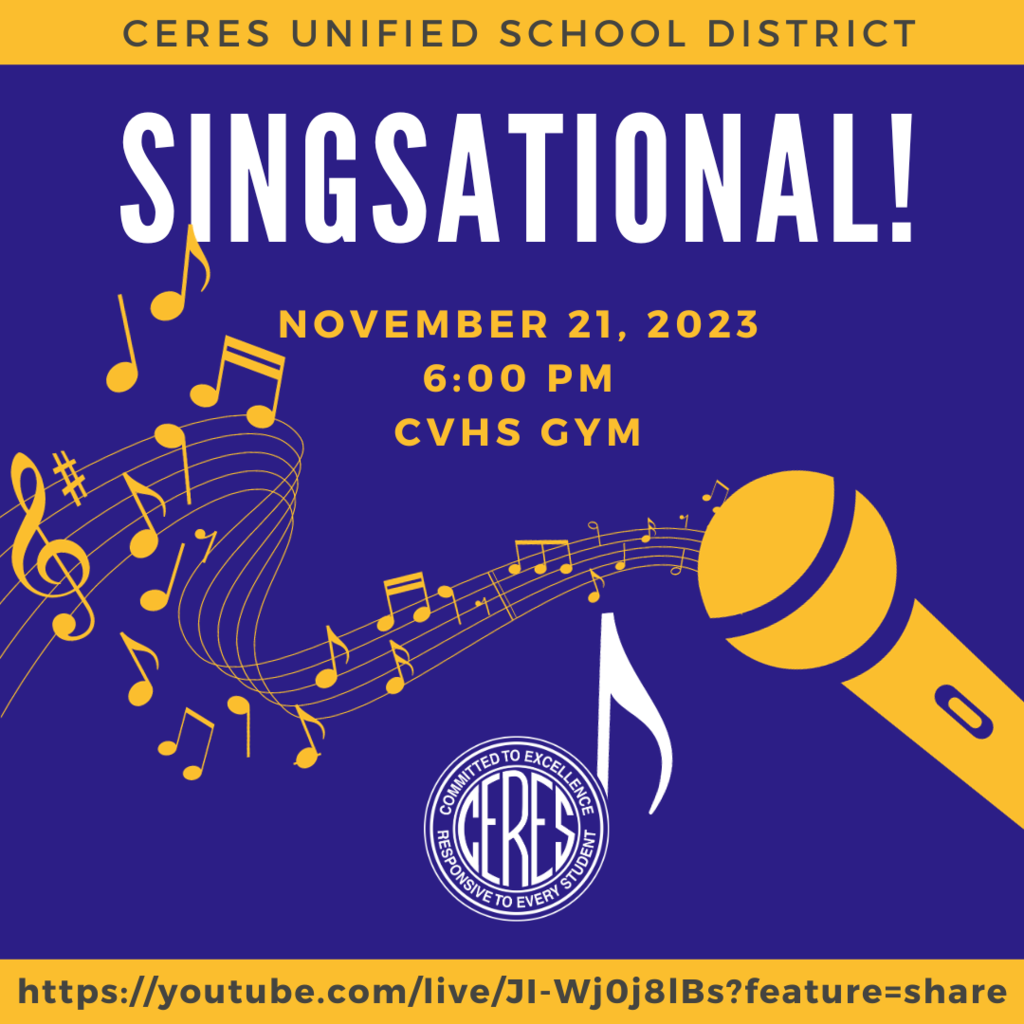 Singsational Nov. 21 at 6 p.m. CVHS gym