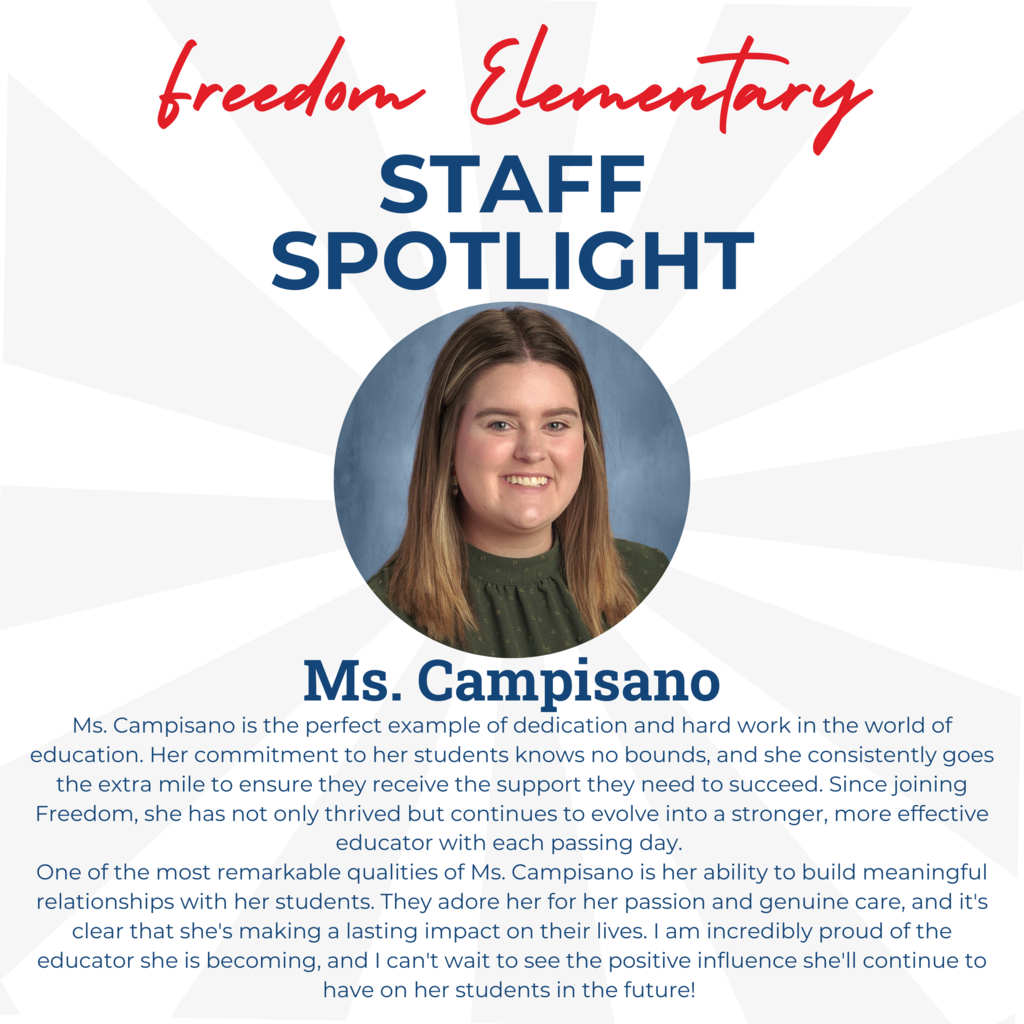 Staff Spotlight for Ms. Campisano