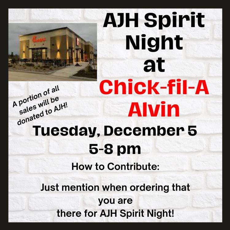 info about a fundraiser at Chick-fil-A Alvin on Dec 5